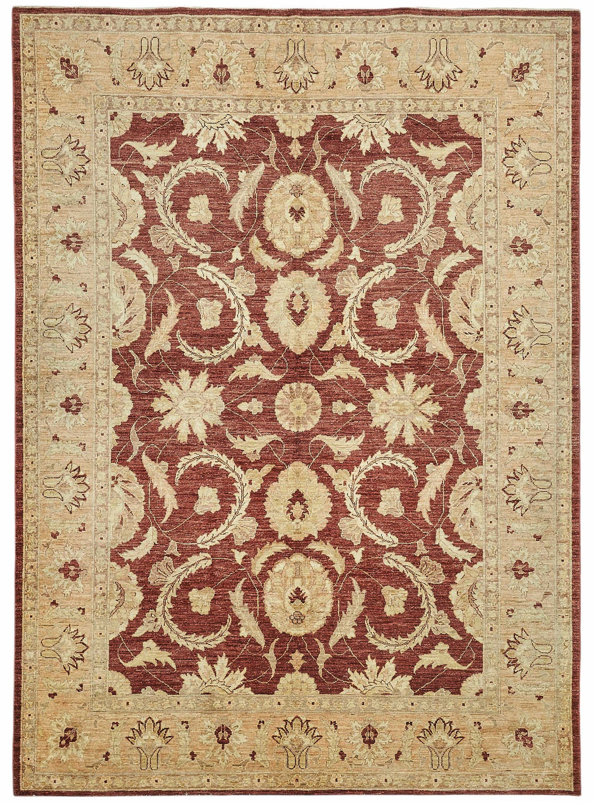 7x9 Hand-Knotted Wool Oushak Rug - 49122