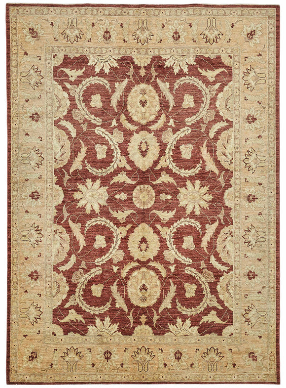 7x9 Hand-Knotted Wool Oushak Rug - 49122