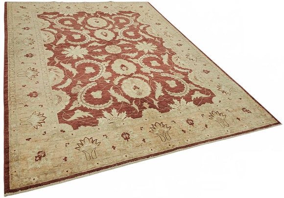 7x9 Hand-Knotted Wool Oushak Rug - 49122
