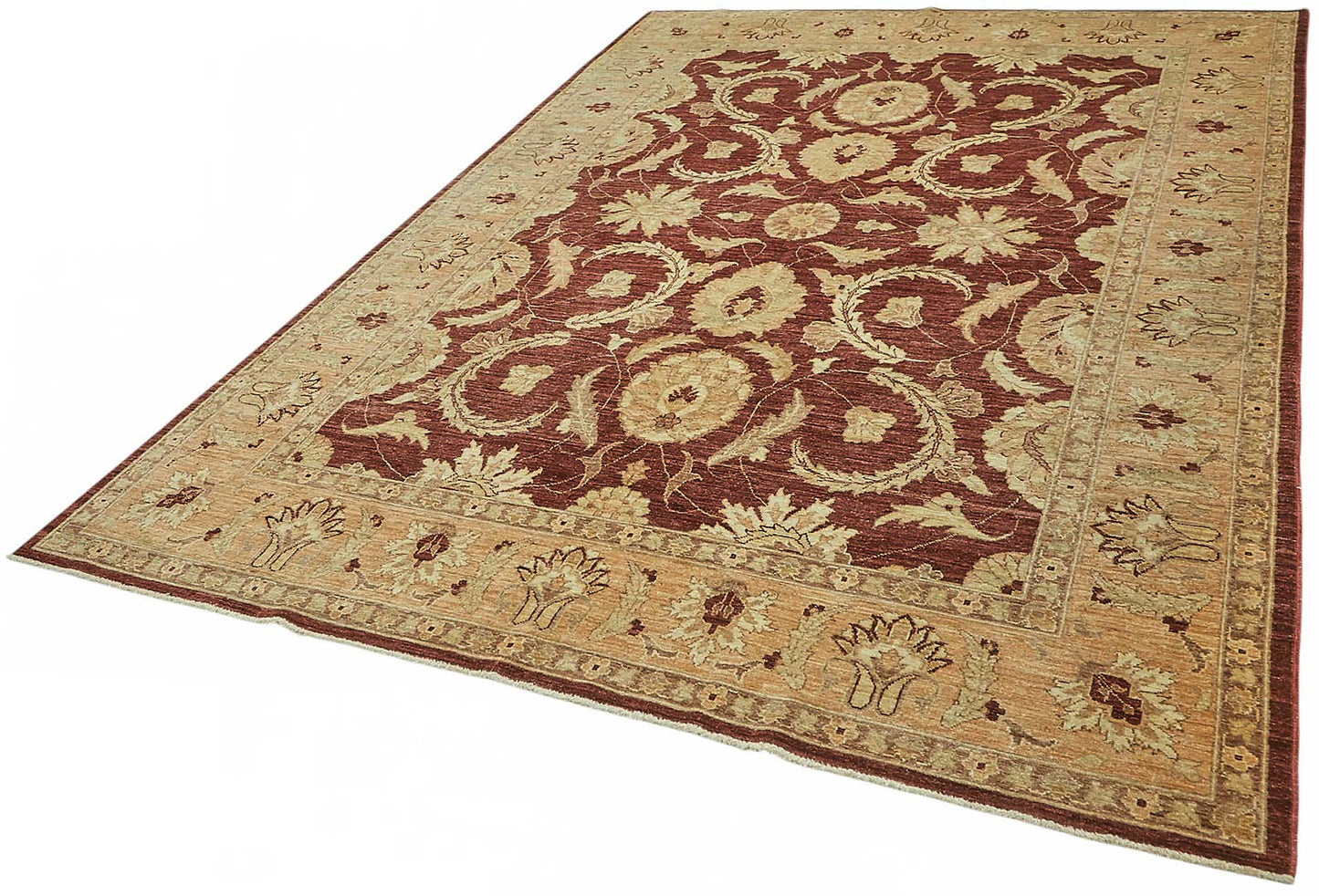 7x9 Hand-Knotted Wool Oushak Rug - 49122