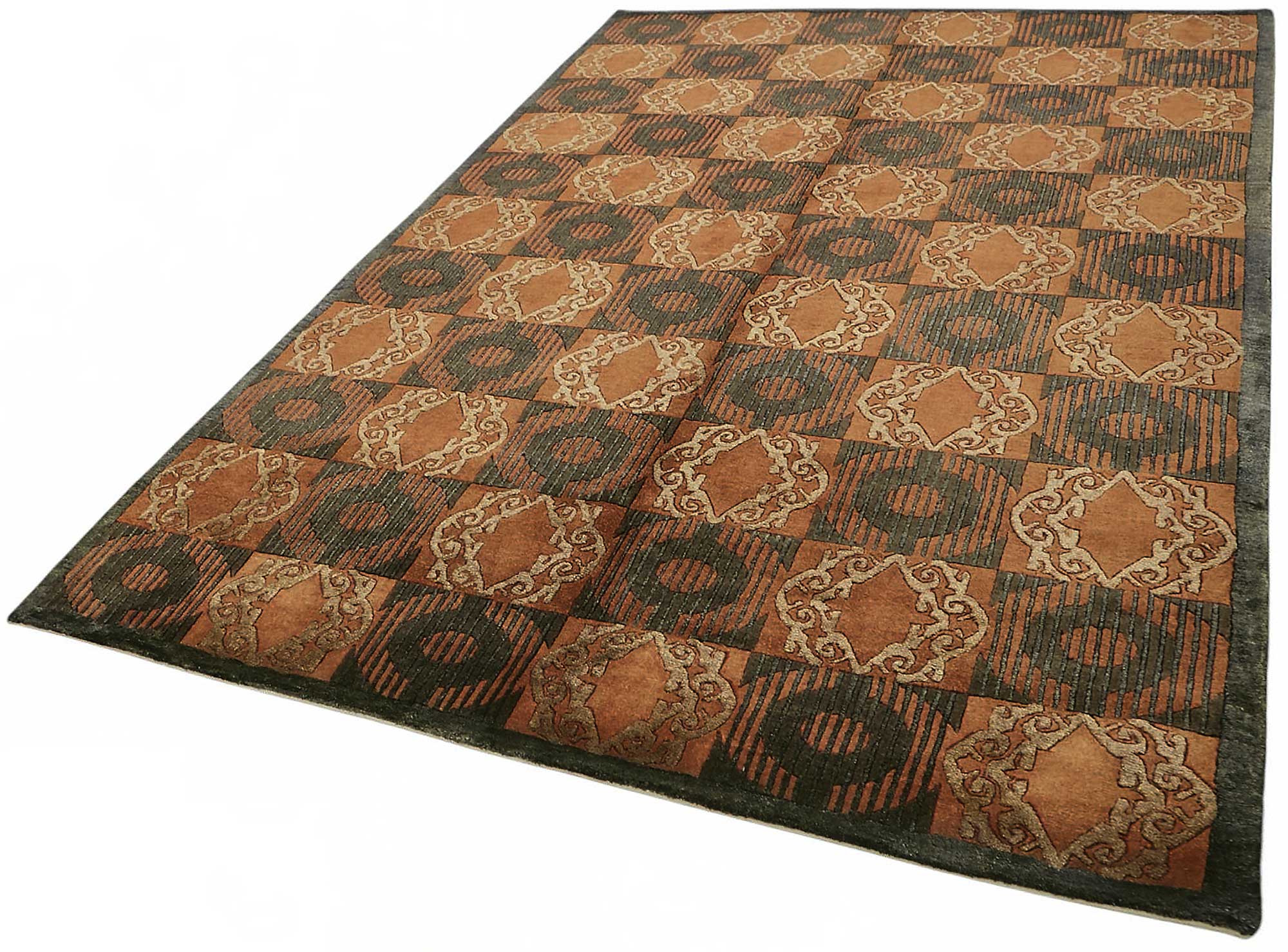 6x9 Hand-Knotted Wool Oushak Rug - 49123
