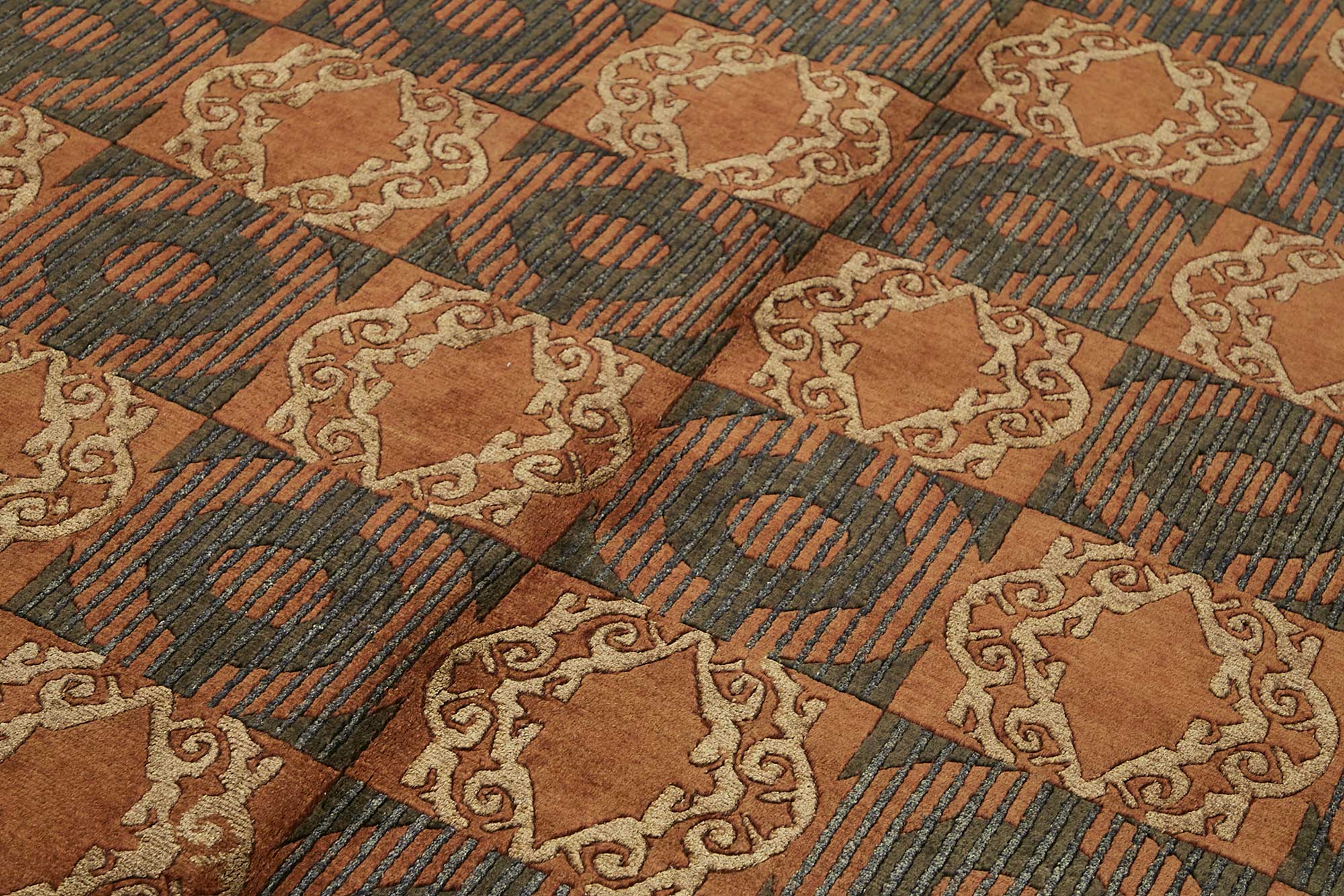 6x9 Hand-Knotted Wool Oushak Rug - 49123