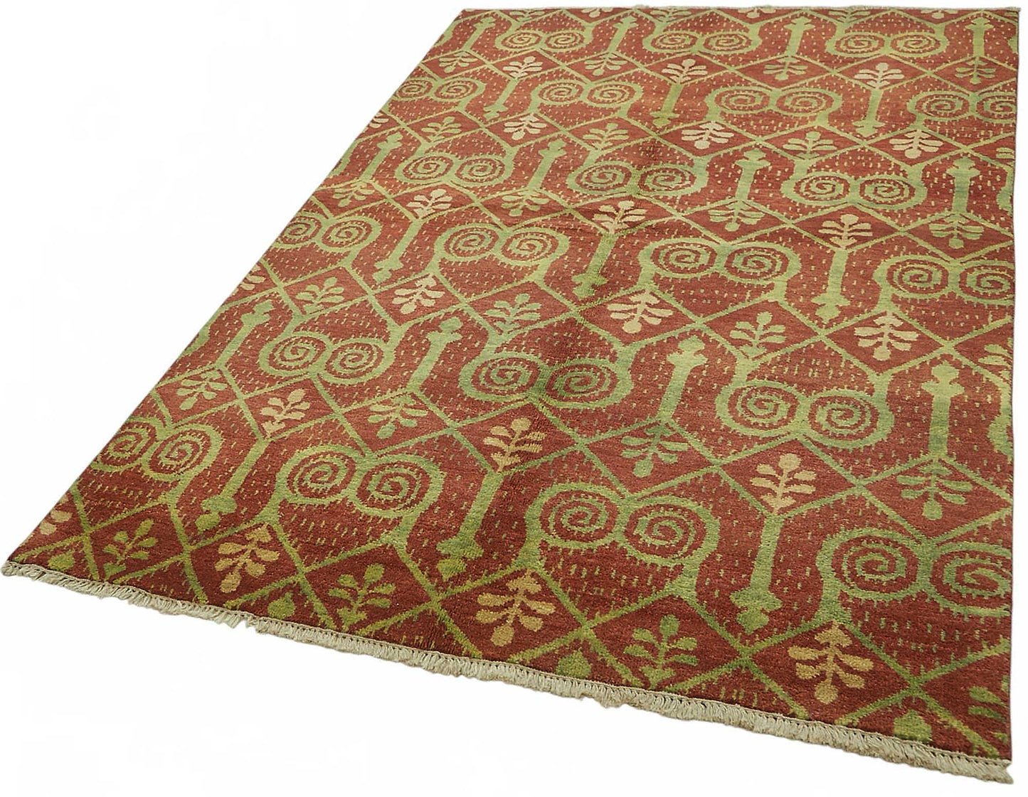 5x8 Hand-Knotted Wool Oushak Rug - 49124