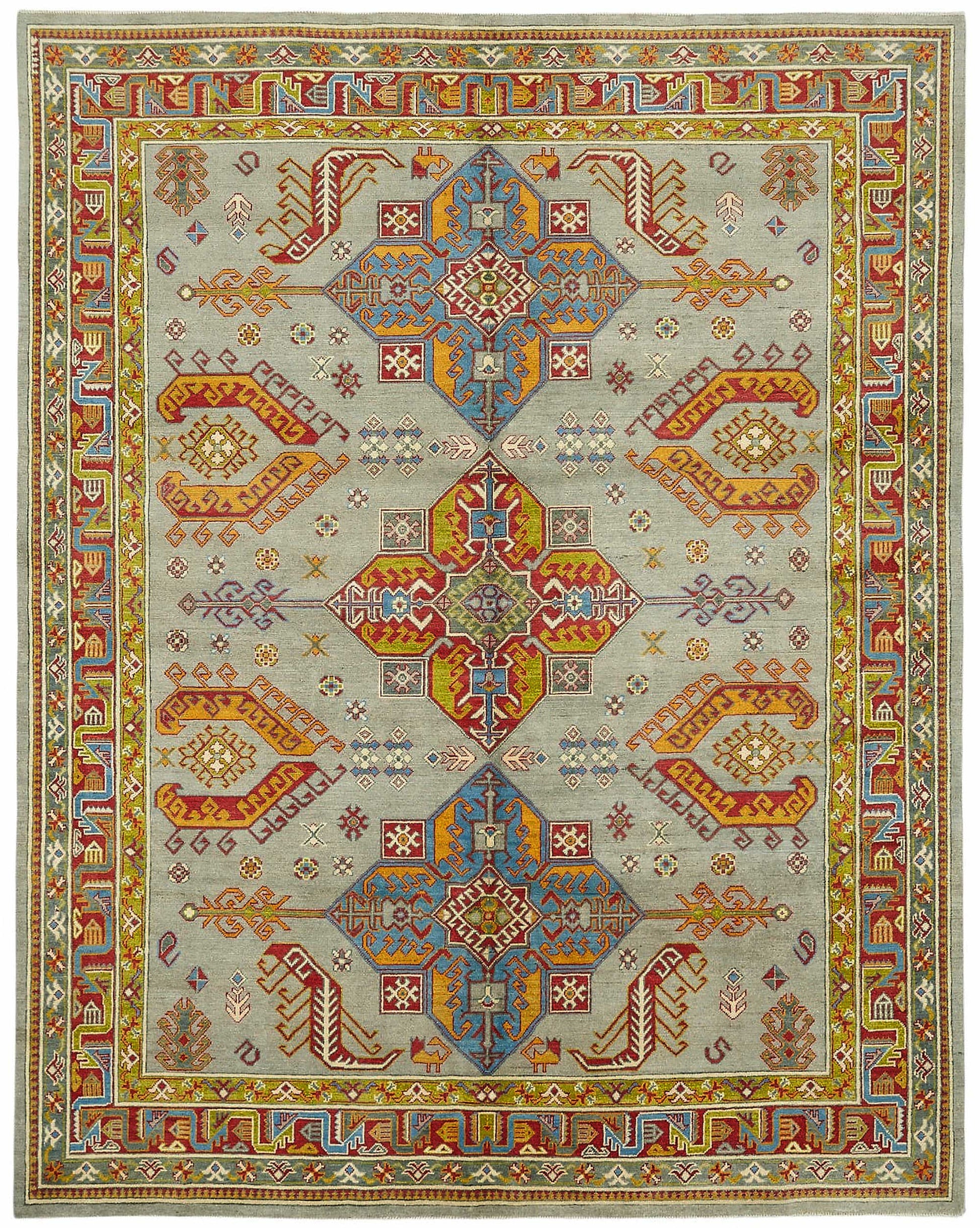 8x10 Hand-Knotted Wool Oushak Rug - 49128