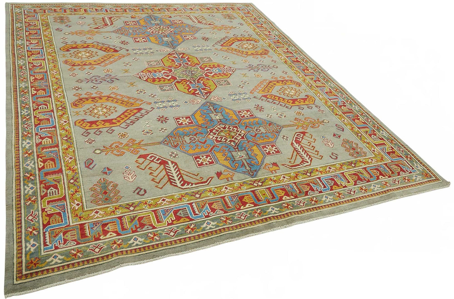 8x10 Hand-Knotted Wool Oushak Rug - 49128