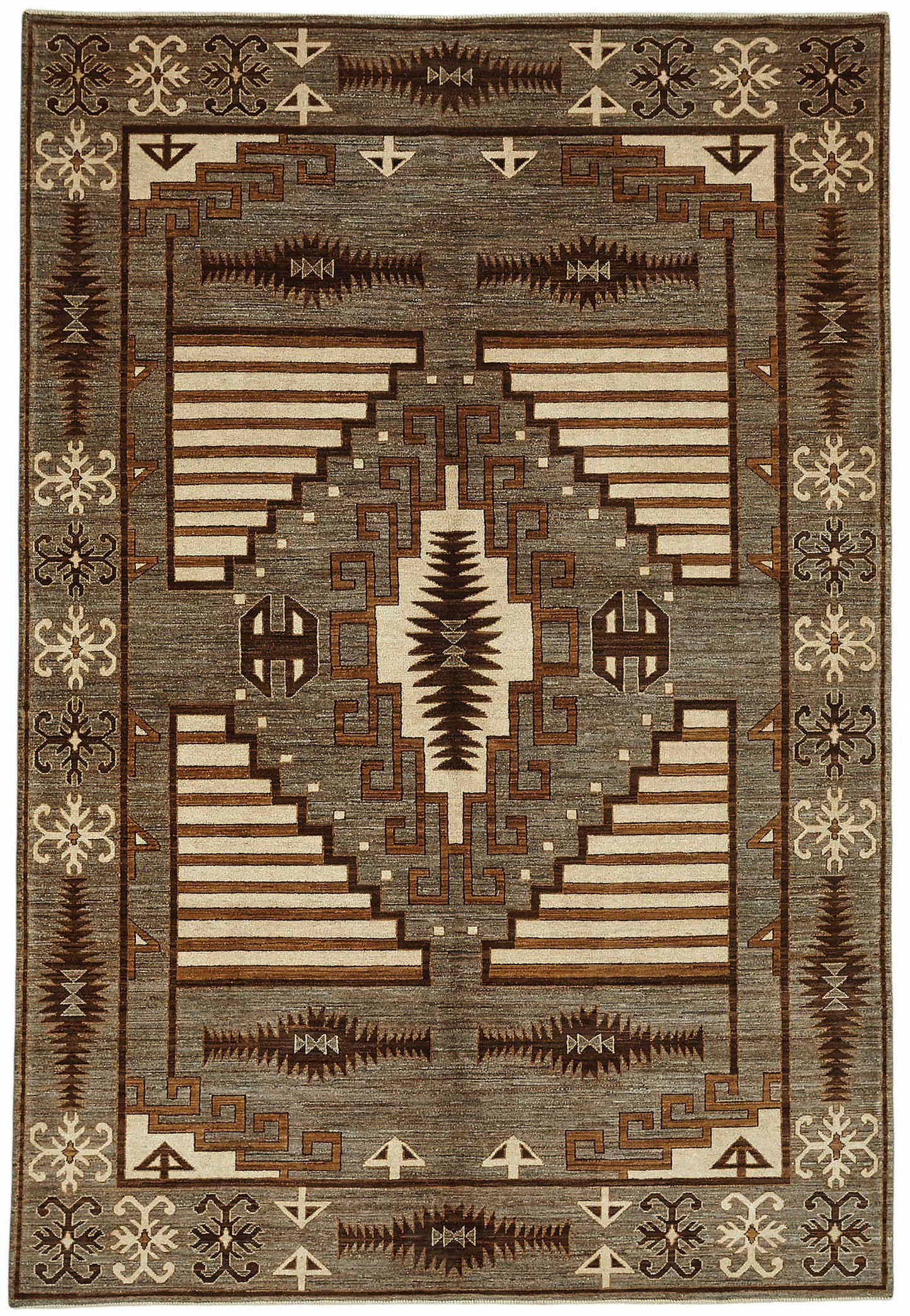 7x10 Hand-Knotted Wool Oushak Rug - 49131