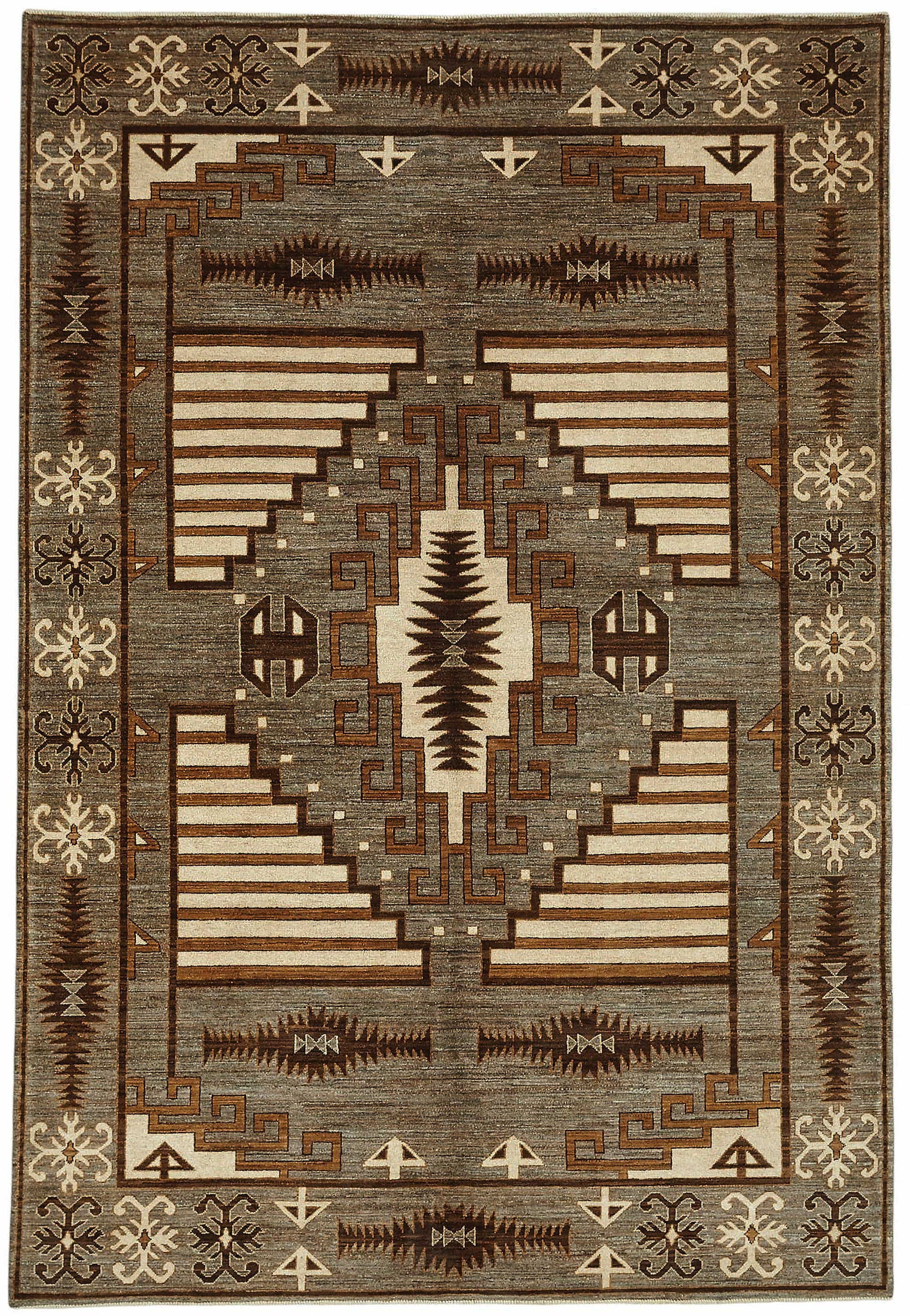 7x10 Hand-Knotted Wool Oushak Rug - 49131