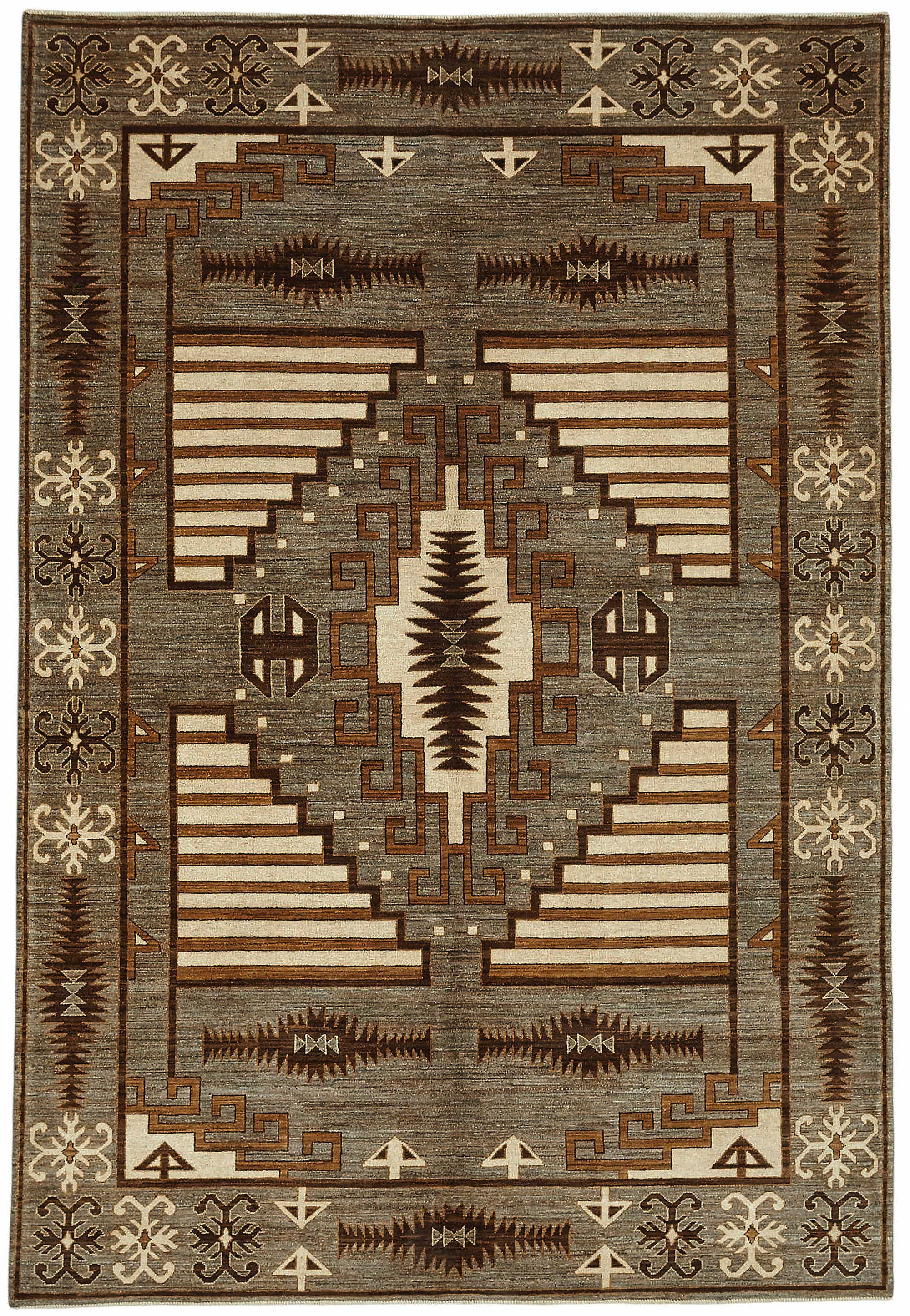 7x10 Hand-Knotted Wool Oushak Rug - 49131