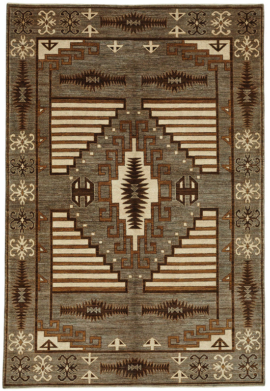 7x10 Hand-Knotted Wool Oushak Rug - 49131