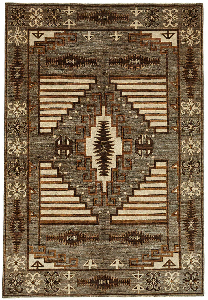 7x10 Hand-Knotted Wool Oushak Rug - 49131