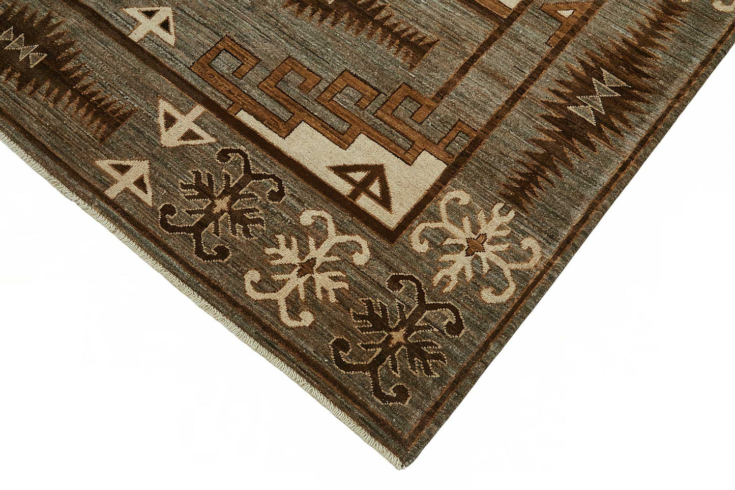 7x10 Hand-Knotted Wool Oushak Rug - 49131