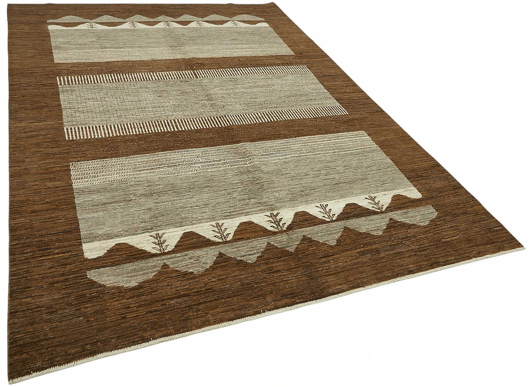 6x10 Hand-Knotted Wool Oushak Rug - 49132