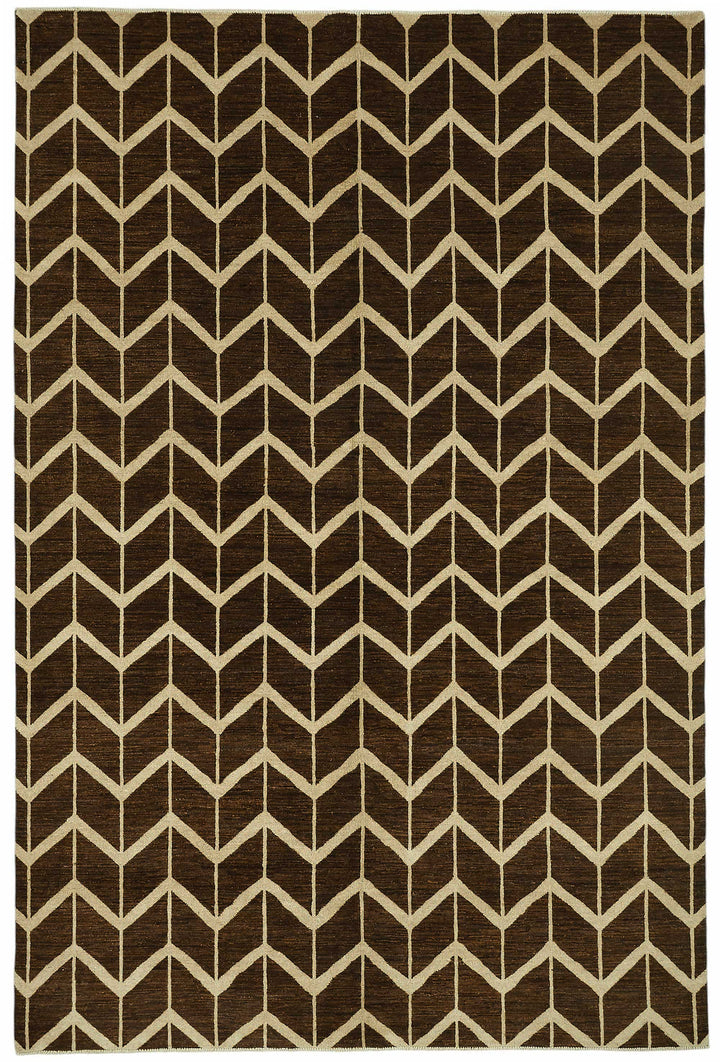 6x10 Hand-Knotted Wool Oushak Rug - 49133