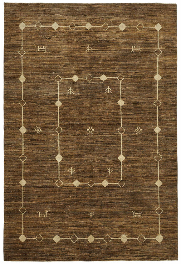 7x10 Hand-Knotted Wool Oushak Rug - 49134