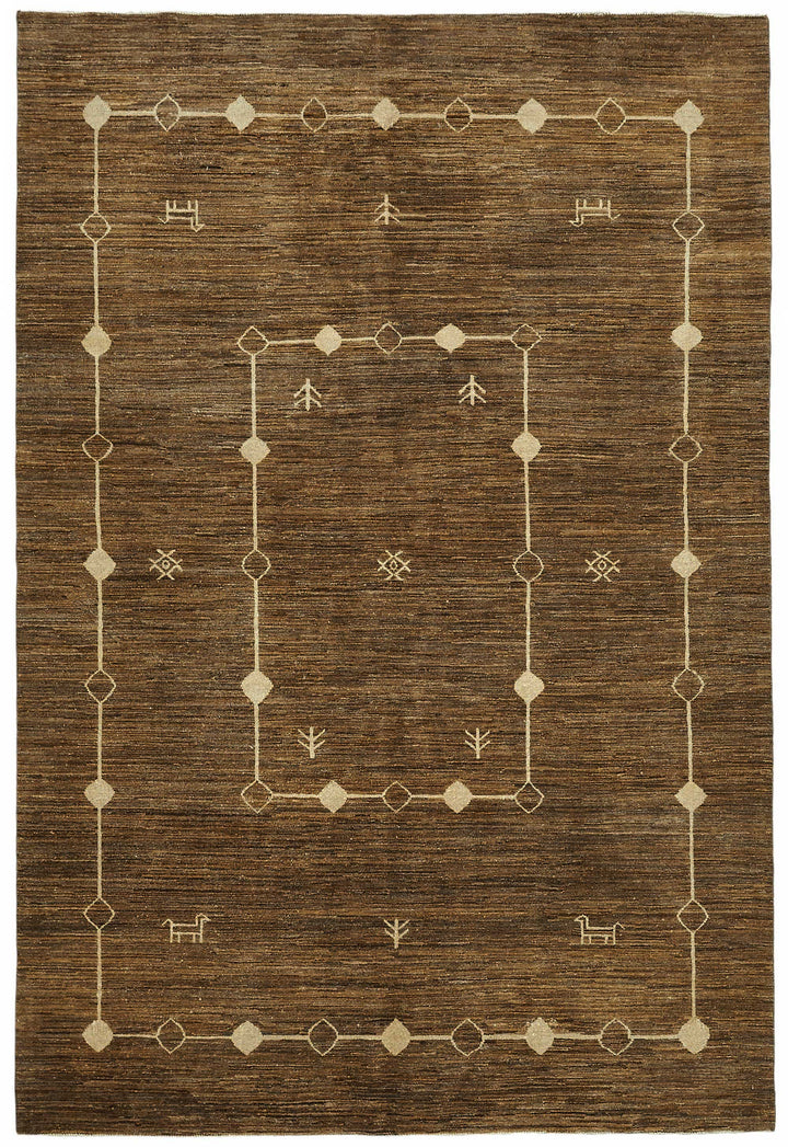 7x10 Hand-Knotted Wool Oushak Rug - 49134