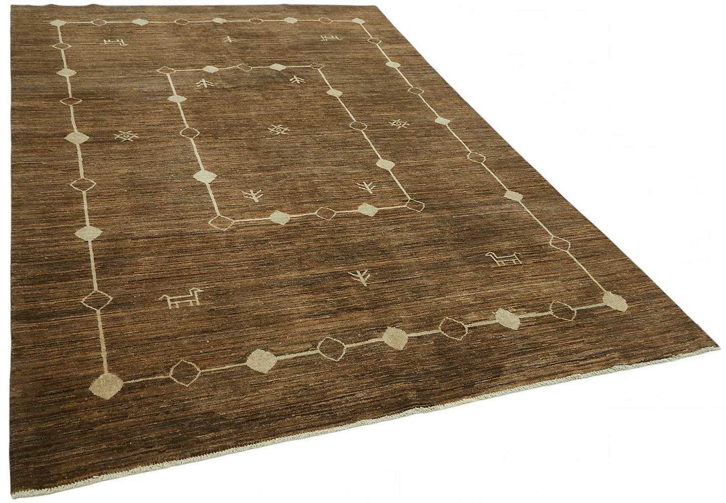 7x10 Hand-Knotted Wool Oushak Rug - 49134