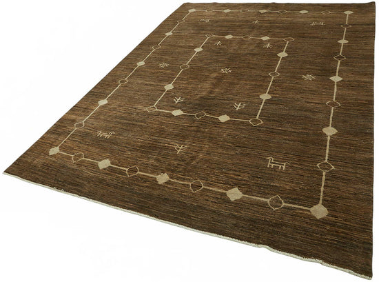 7x10 Hand-Knotted Wool Oushak Rug - 49134