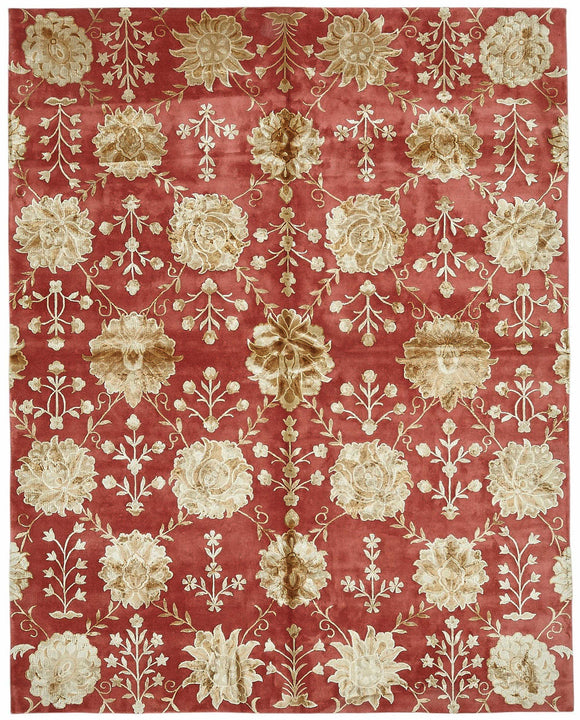 8x10 Hand-Knotted Wool Oushak Rug - 49139