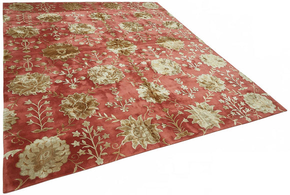 8x10 Hand-Knotted Wool Oushak Rug - 49139