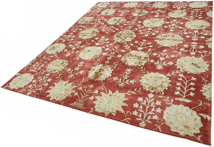 8x10 Hand-Knotted Wool Oushak Rug - 49139