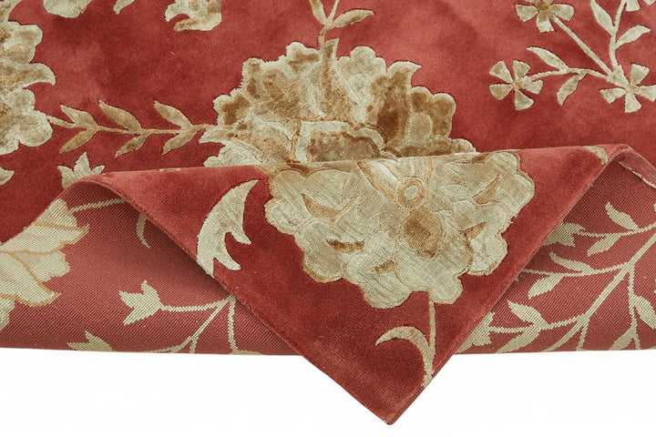 8x10 Hand-Knotted Wool Oushak Rug - 49139