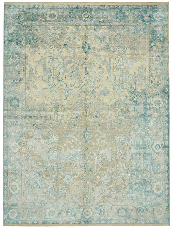 9x12 Hand-Knotted Wool Oushak Rug - 49147