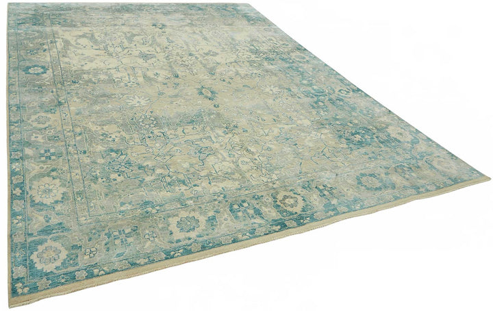 9x12 Hand-Knotted Wool Oushak Rug - 49147