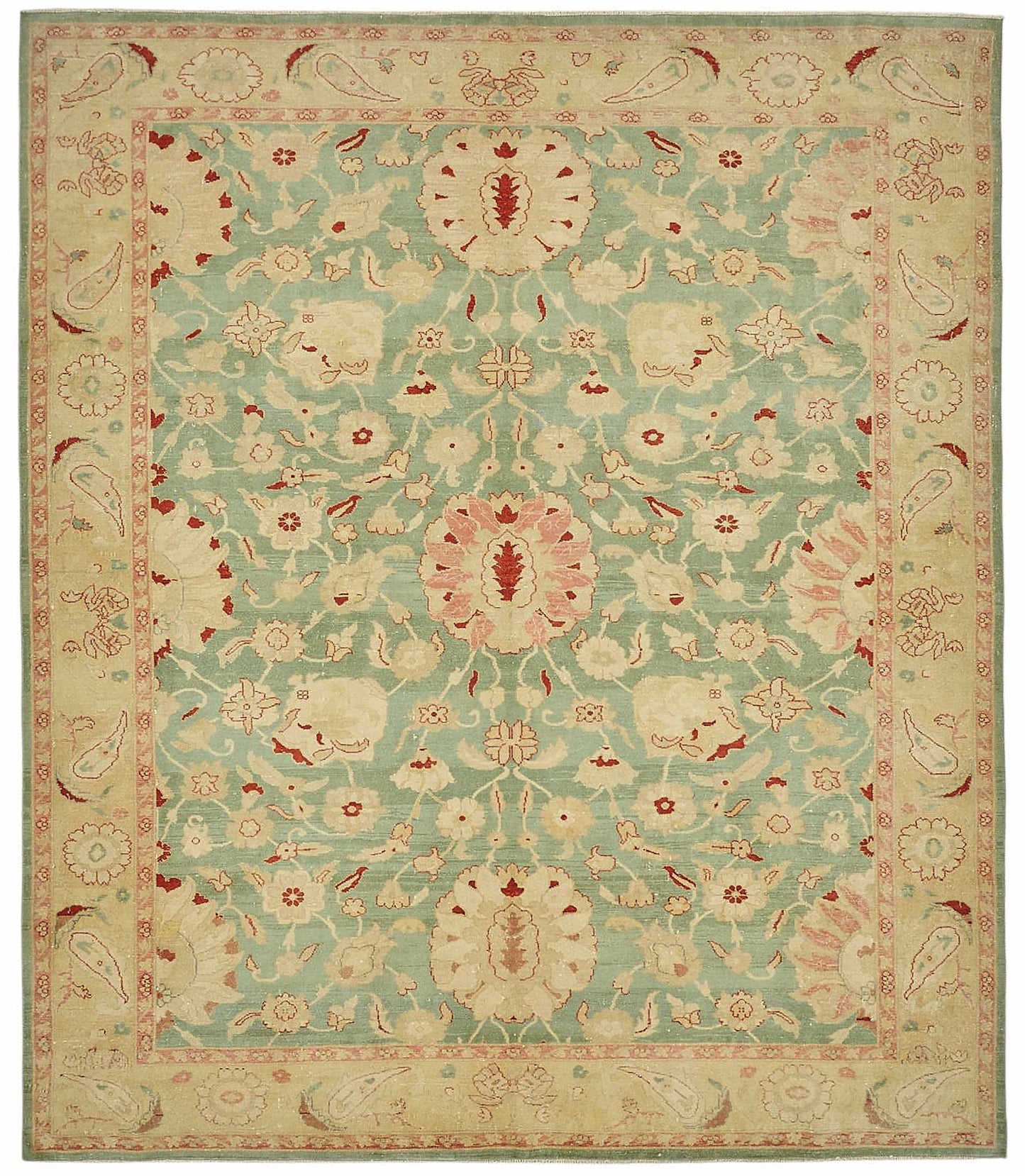 8x10 Hand-Knotted Wool Oushak Rug - 49151