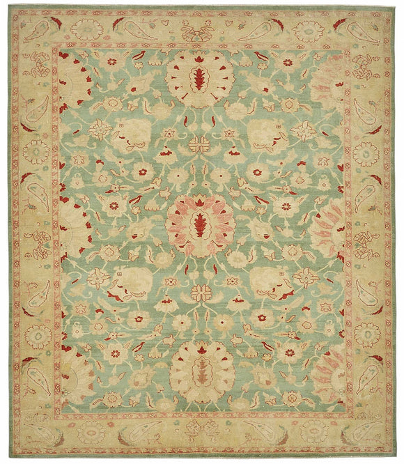 8x10 Hand-Knotted Wool Oushak Rug - 49151
