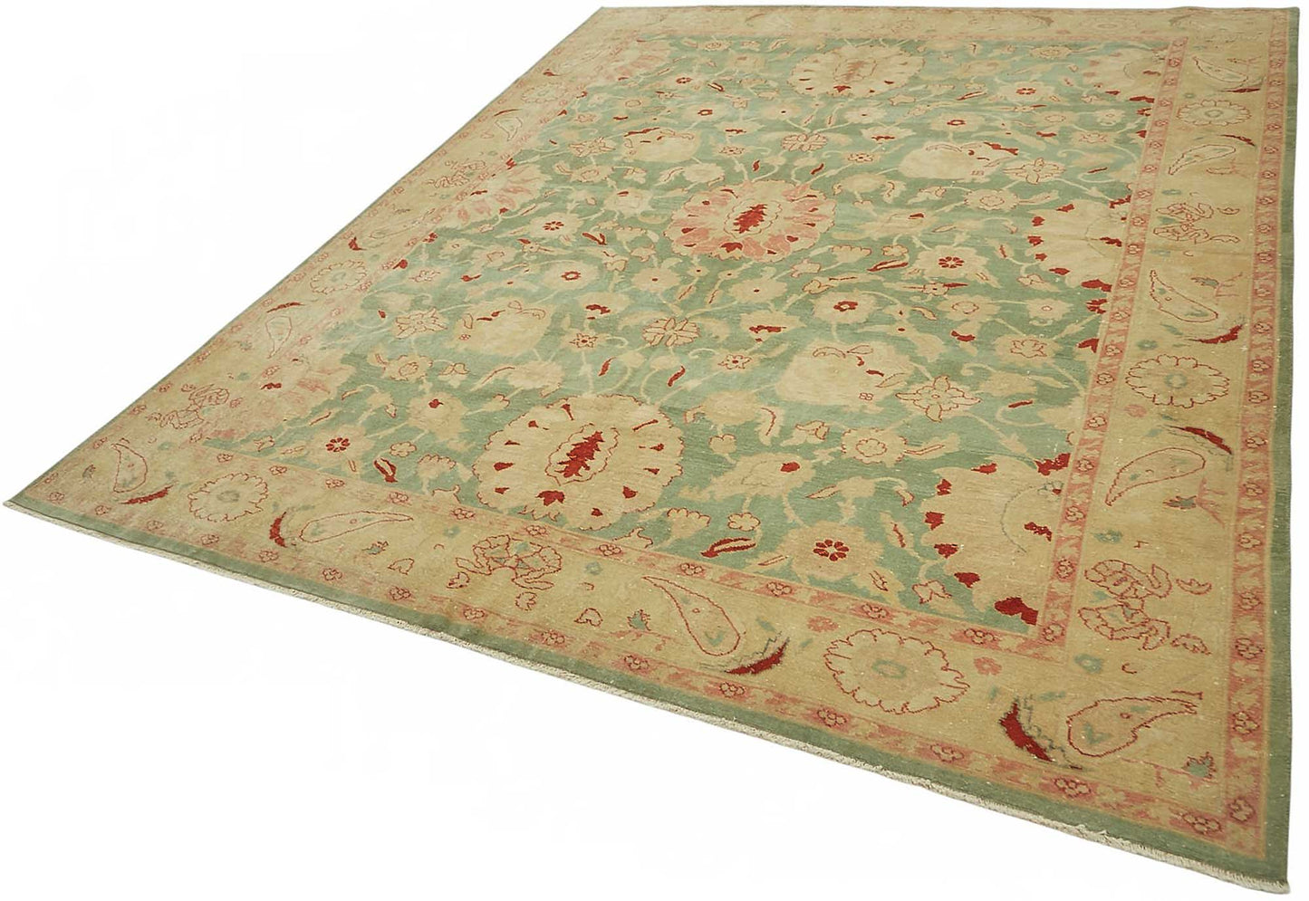 8x10 Hand-Knotted Wool Oushak Rug - 49151