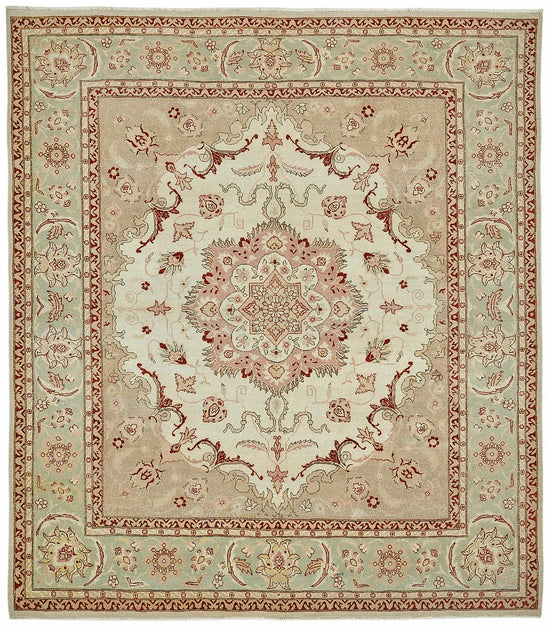 8x9 Hand-Knotted Wool Oushak Rug - 49153
