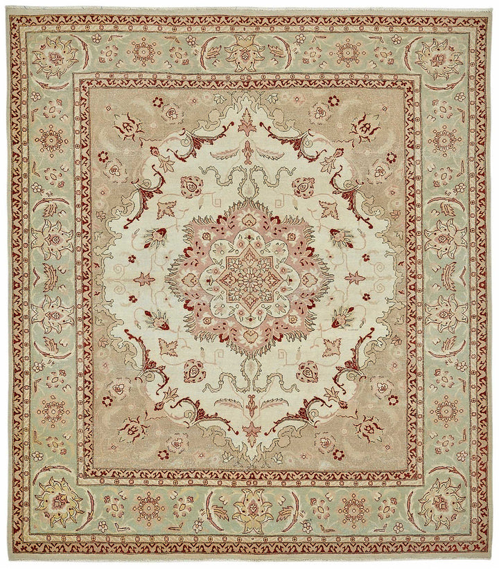 8x9 Hand-Knotted Wool Oushak Rug - 49153