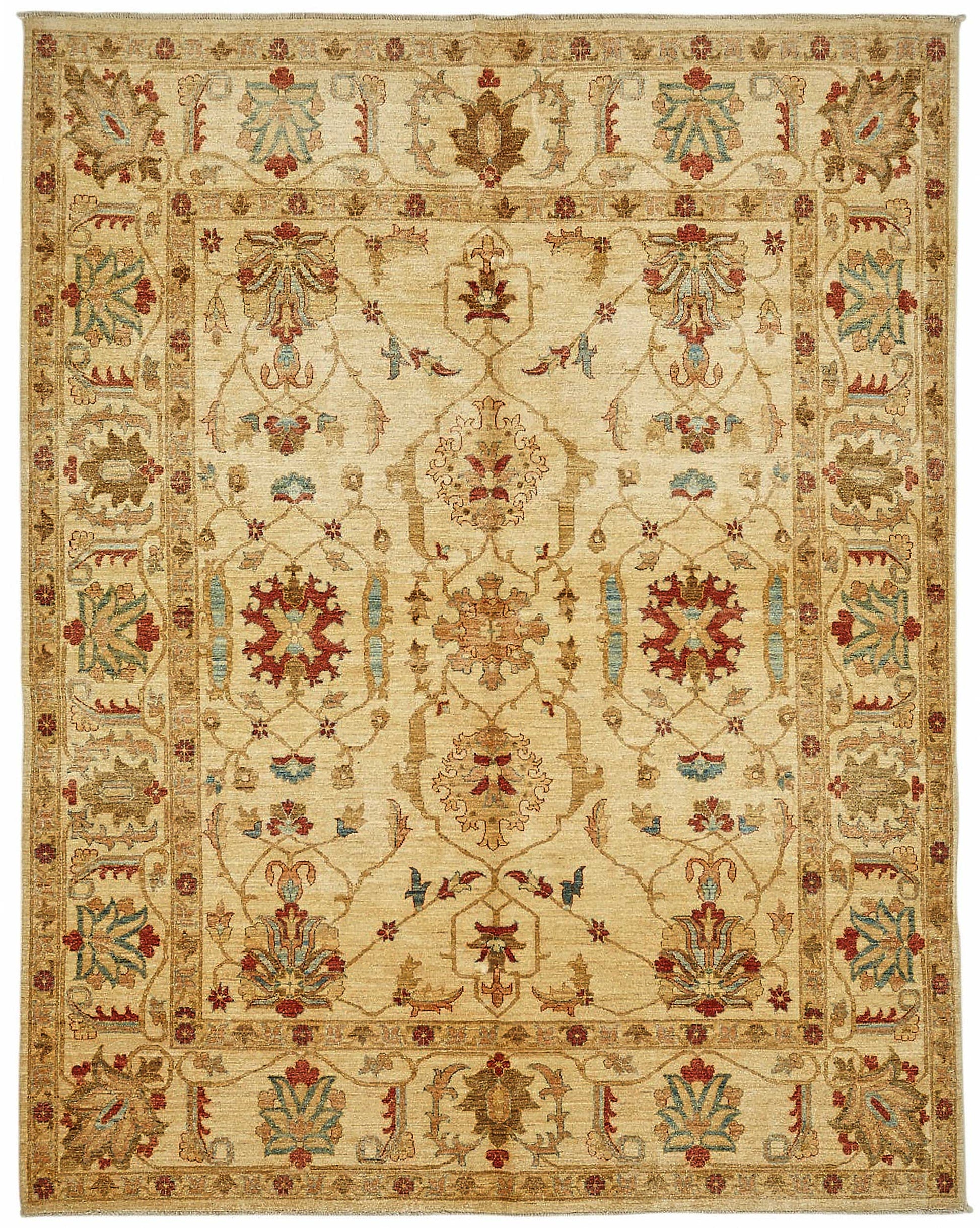 8x10 Hand-Knotted Wool Oushak Rug - 49154