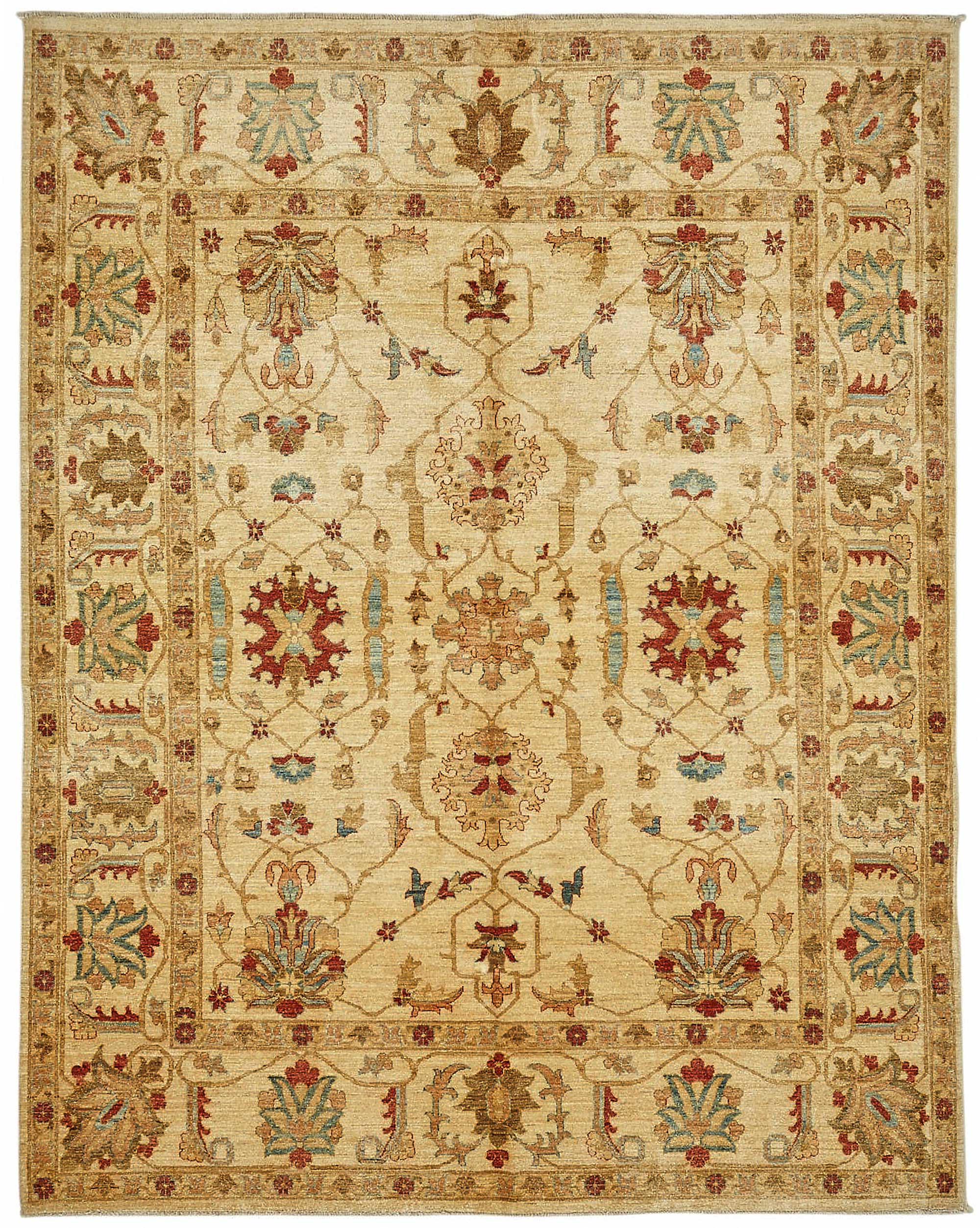 8x10 Hand-Knotted Wool Oushak Rug - 49154