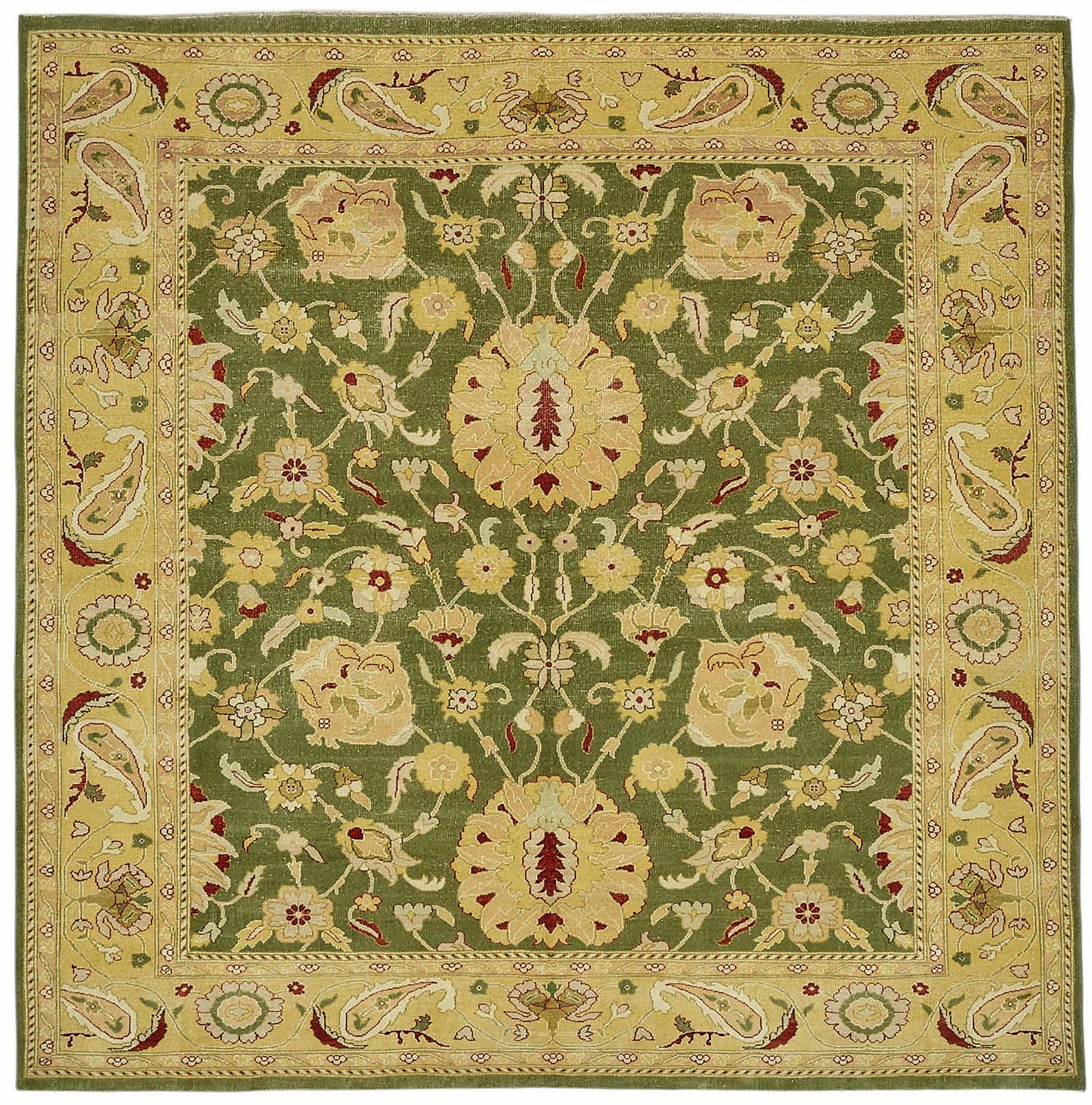 8x8 Hand-Knotted Wool Oushak Rug - 49157