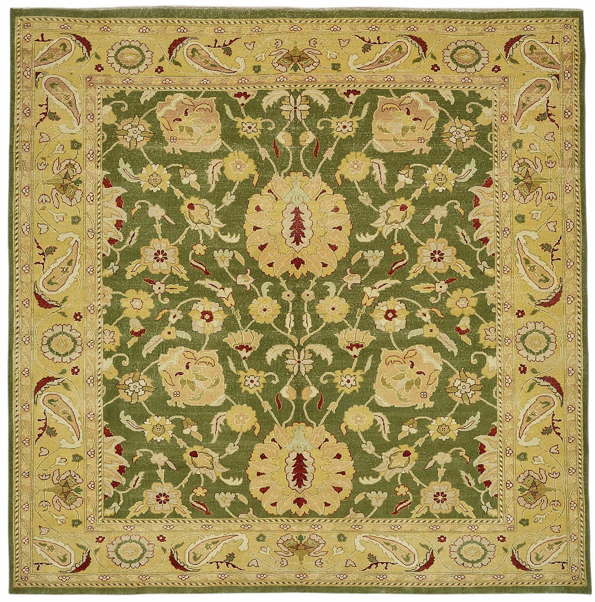 8x8 Hand-Knotted Wool Oushak Rug - 49157