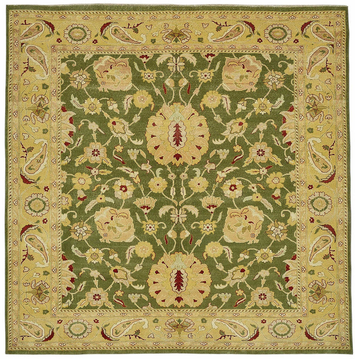 8x8 Hand-Knotted Wool Oushak Rug - 49157