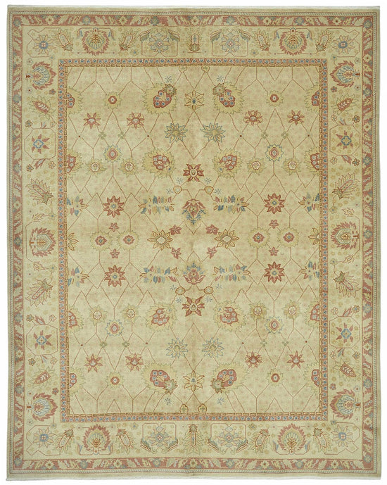 8x10 Hand-Knotted Wool Oushak Rug - 49158