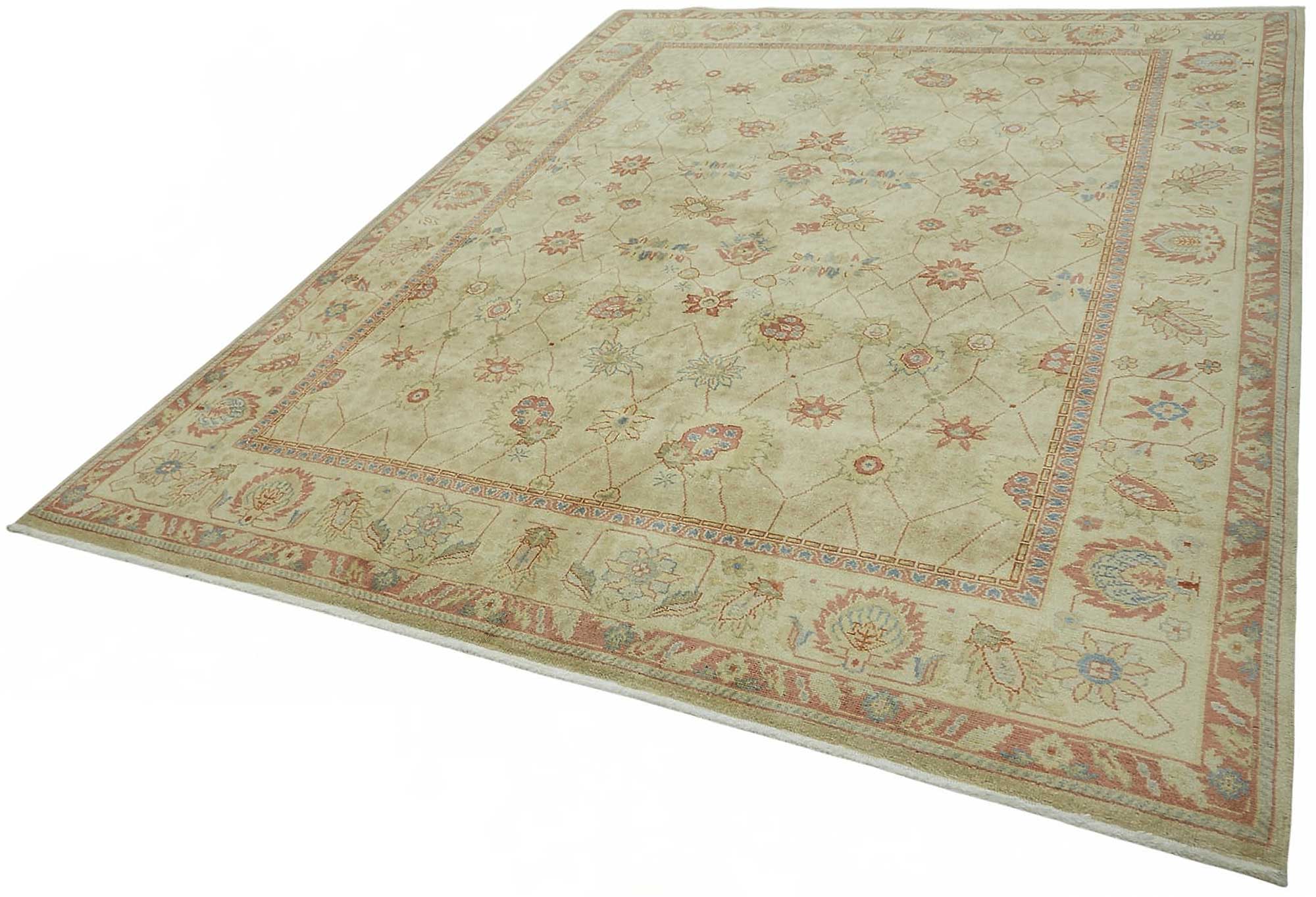 8x10 Hand-Knotted Wool Oushak Rug - 49158