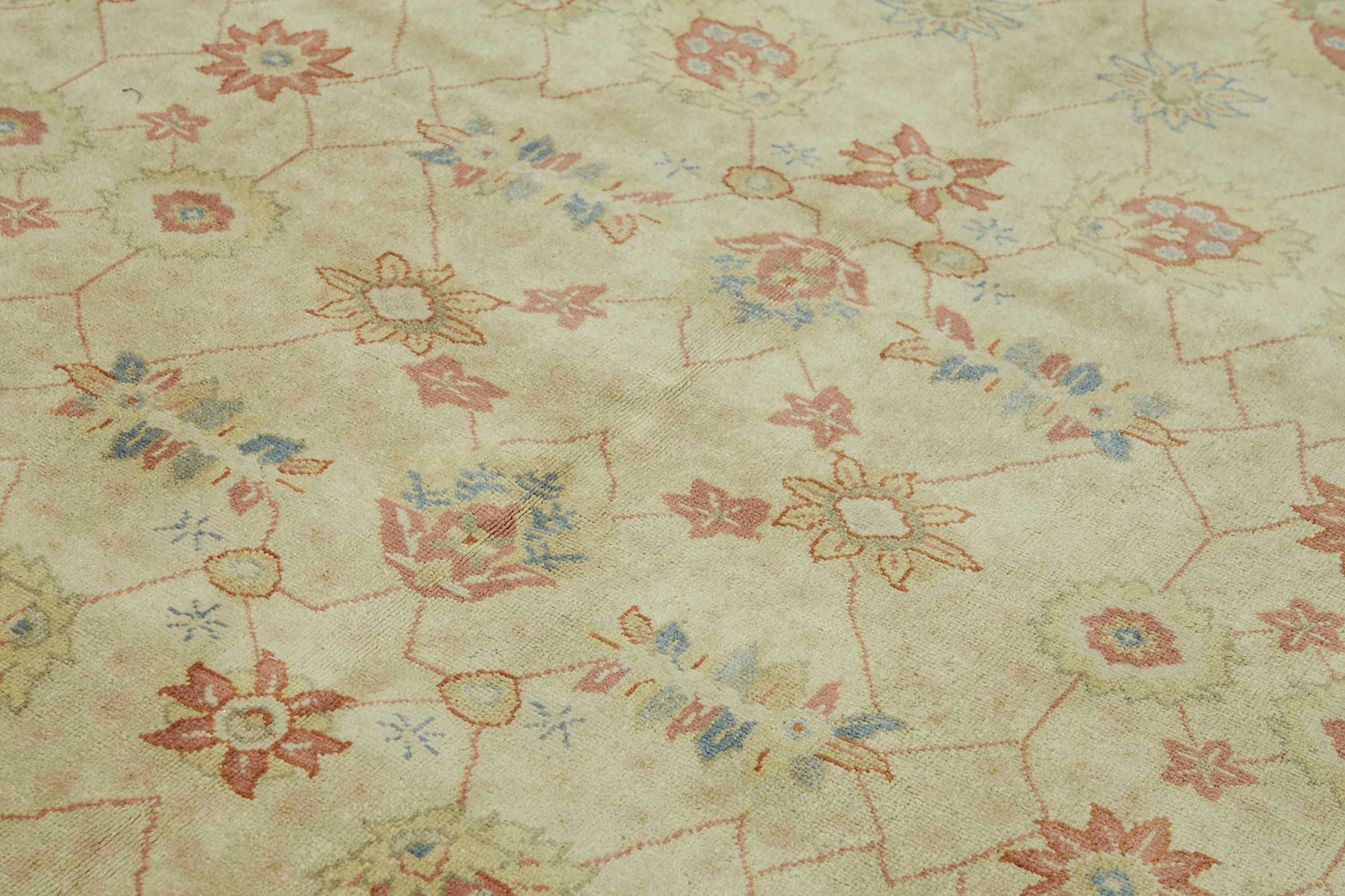 8x10 Hand-Knotted Wool Oushak Rug - 49158