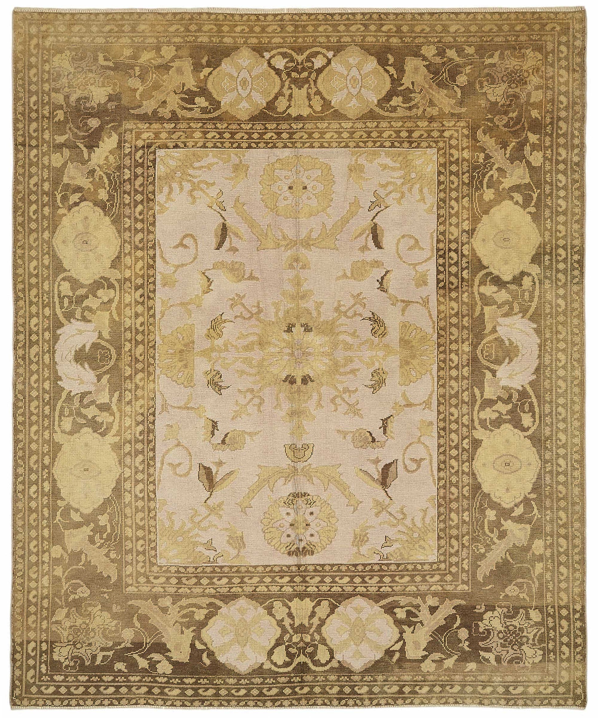 8x9 Hand-Knotted Wool Oushak Rug - 49159