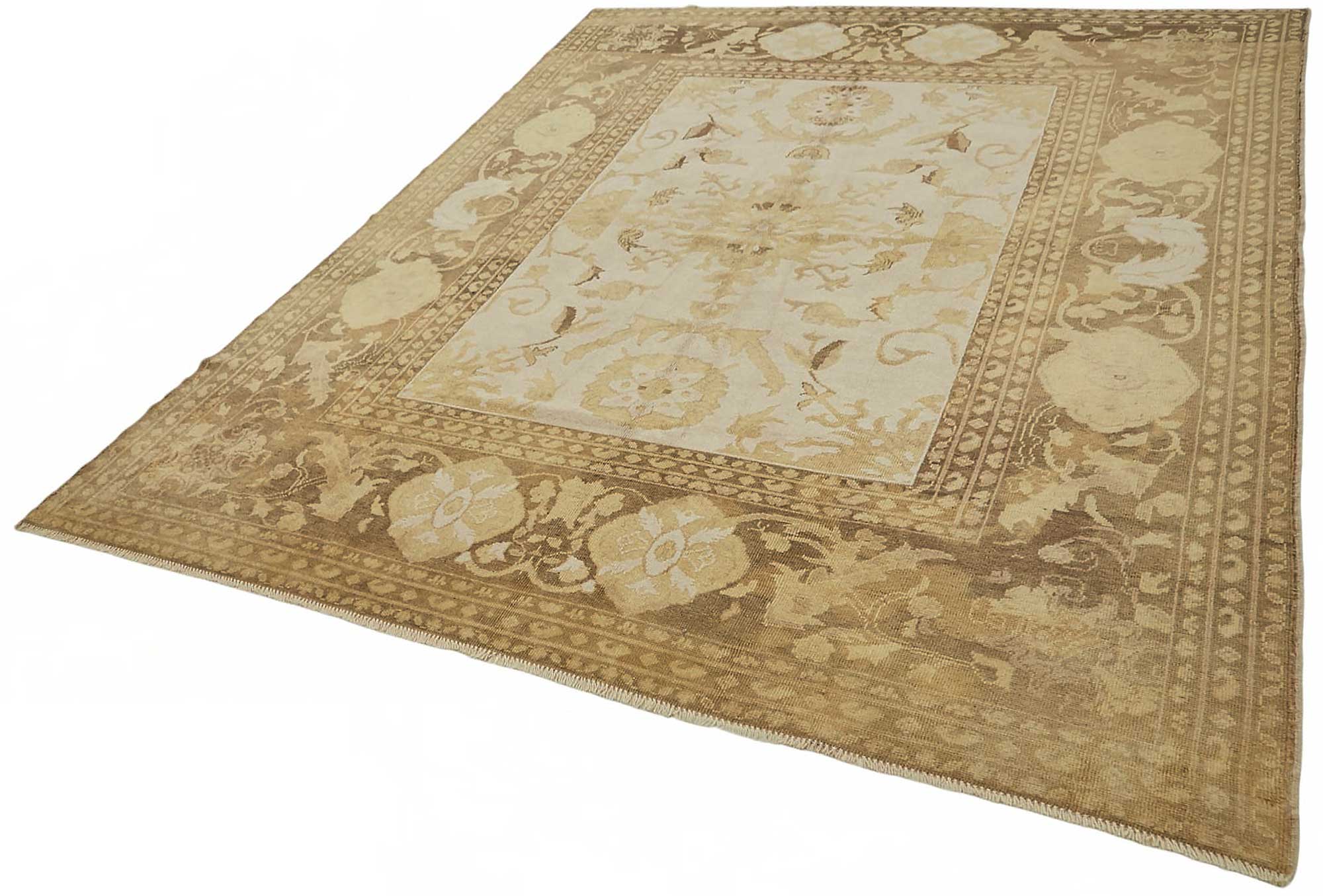 8x9 Hand-Knotted Wool Oushak Rug - 49159