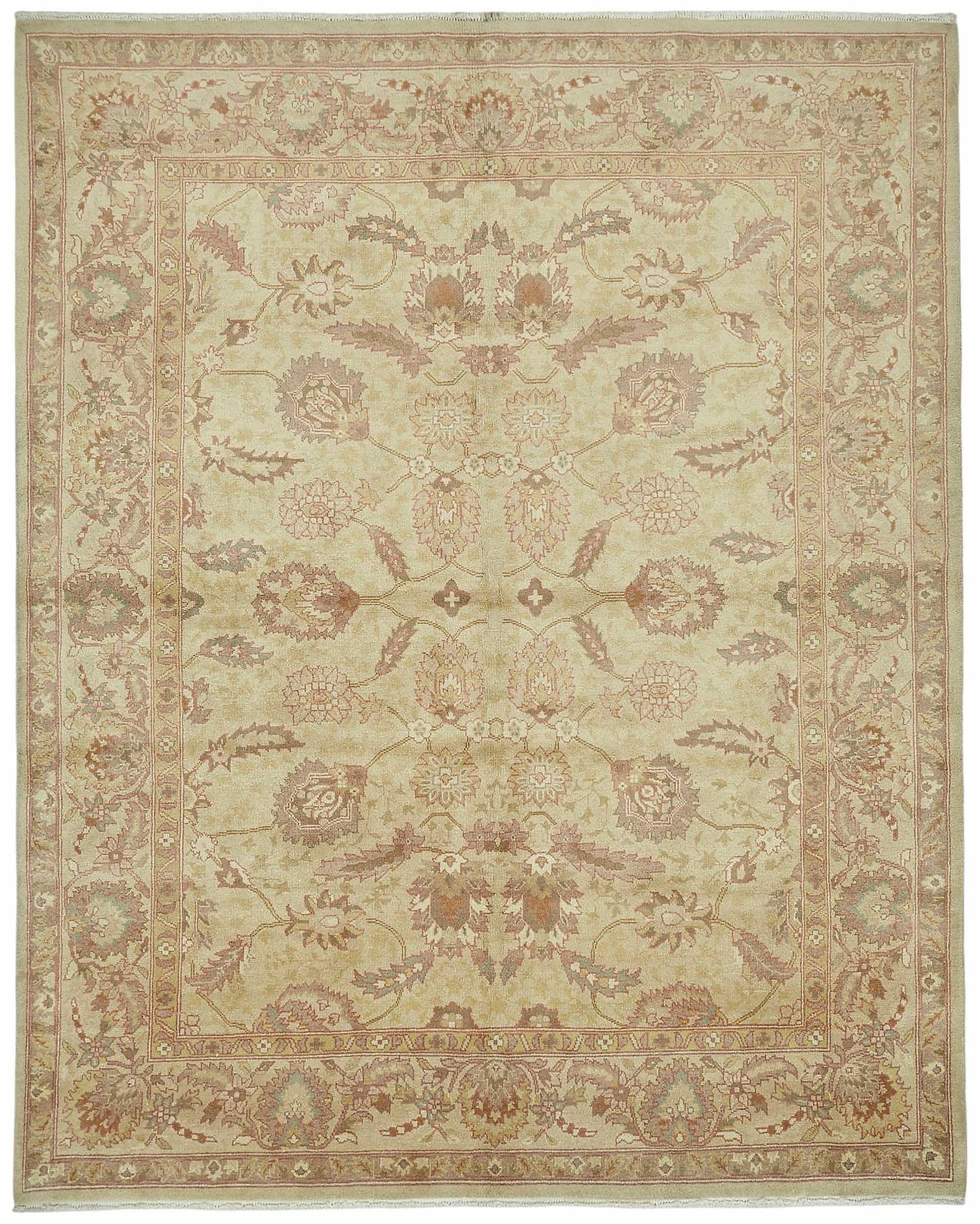 8x10 Hand-Knotted Wool Oushak Rug - 49161
