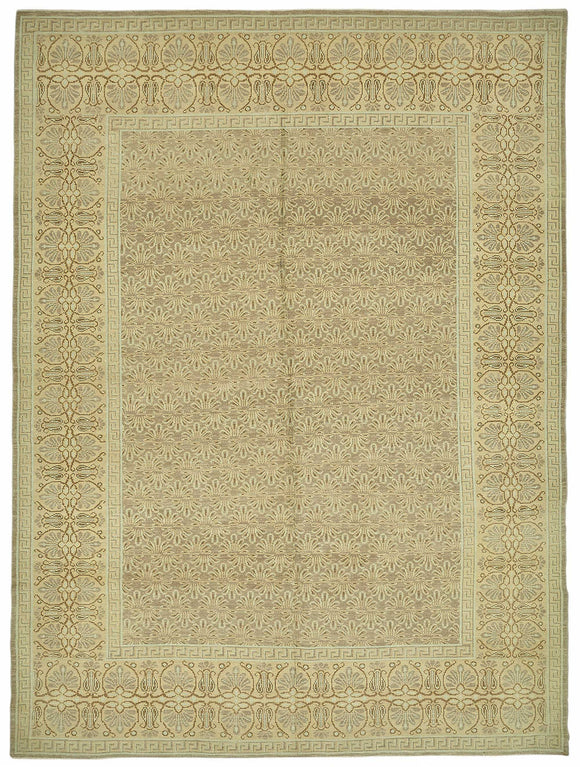 8x11 Hand-Knotted Wool Oushak Rug - 49162