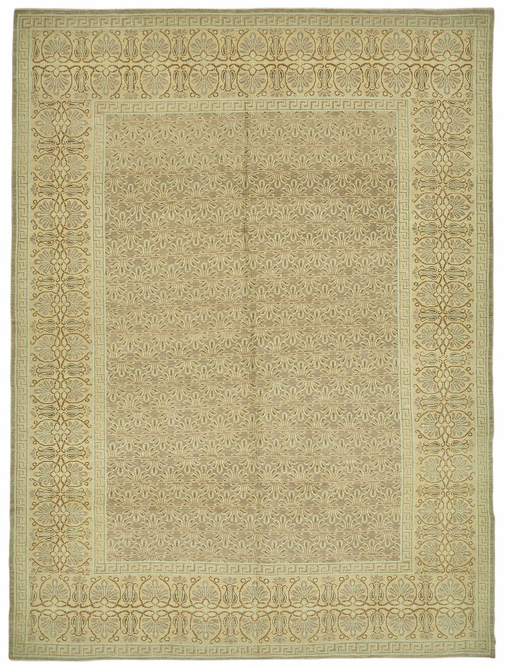 8x11 Hand-Knotted Wool Oushak Rug - 49162