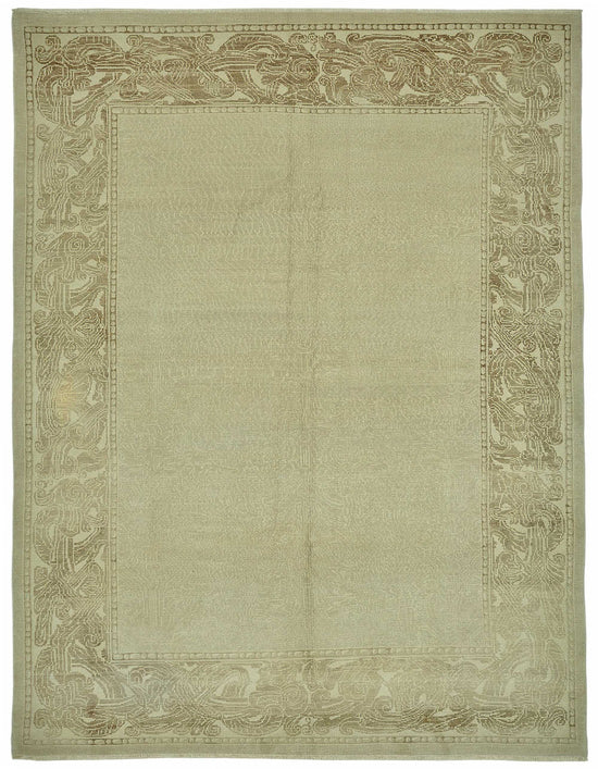 8x11 Hand-Knotted Wool Oushak Rug - 49163