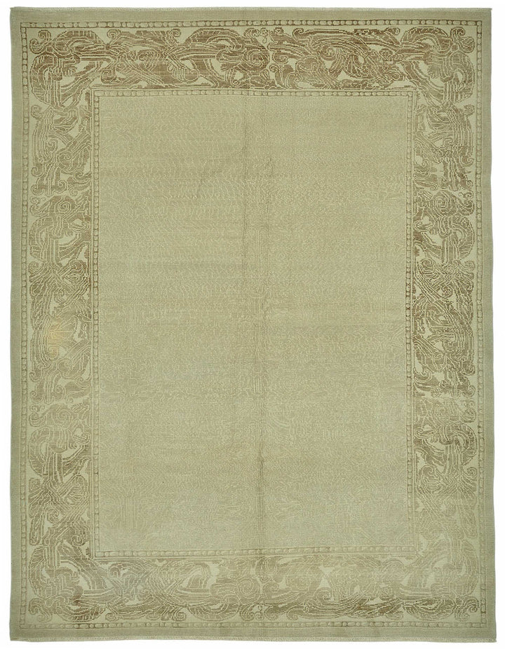 8x11 Hand-Knotted Wool Oushak Rug - 49163