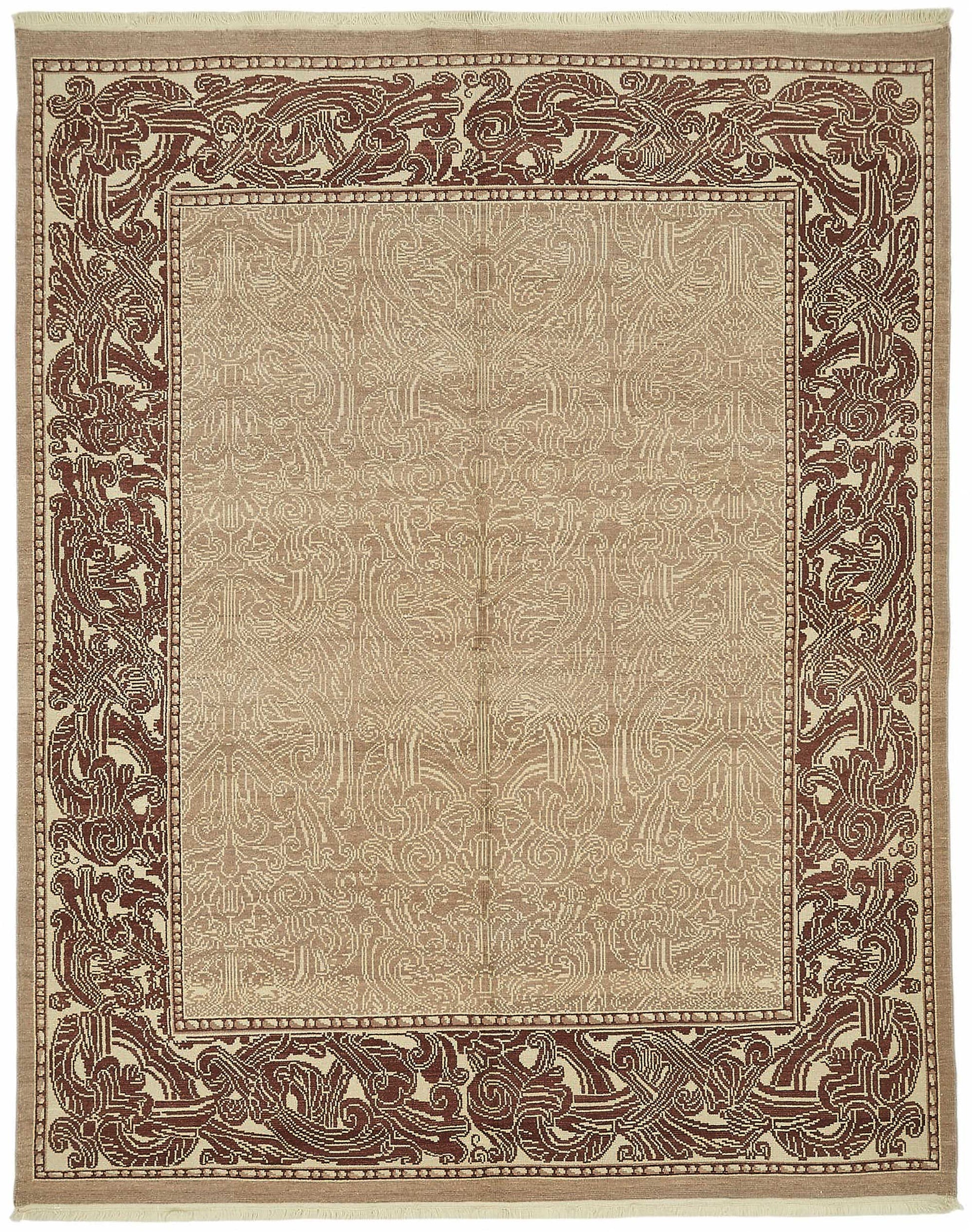 8x10 Hand-Knotted Wool Oushak Rug - 49164