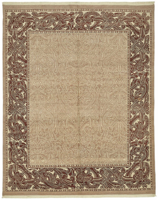 8x10 Hand-Knotted Wool Oushak Rug - 49164
