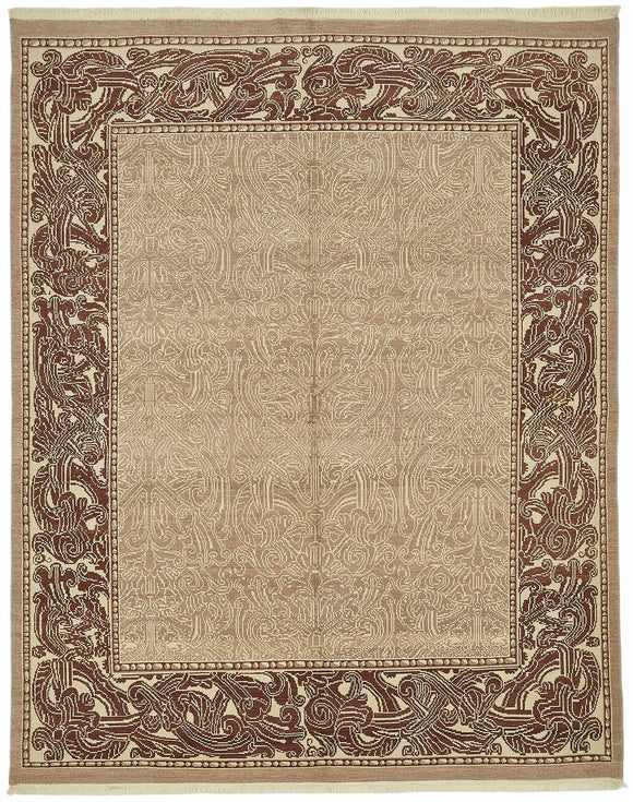 8x10 Hand-Knotted Wool Oushak Rug - 49164